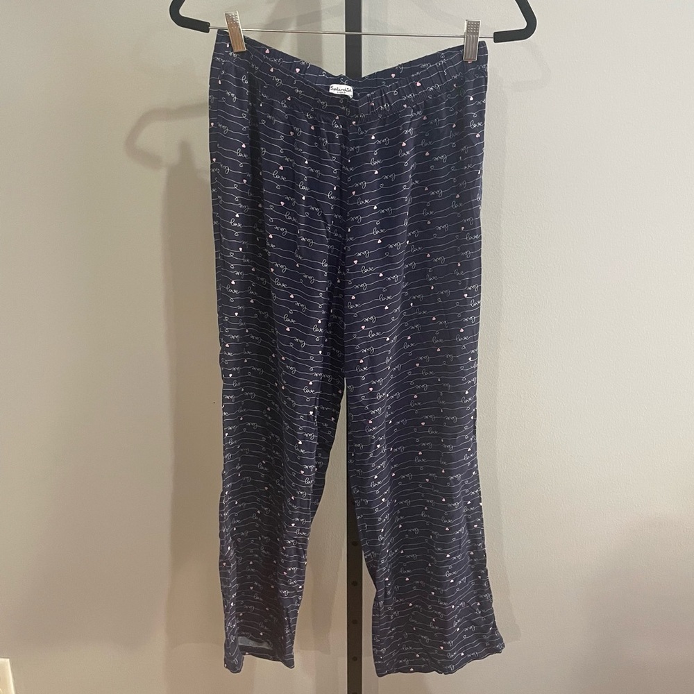 Splendid Love Heart Print Pajama Pants Size Small